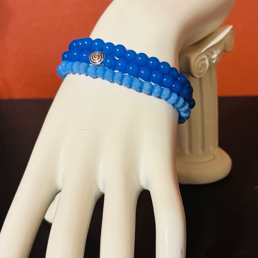 Blue Beaded Bracelet